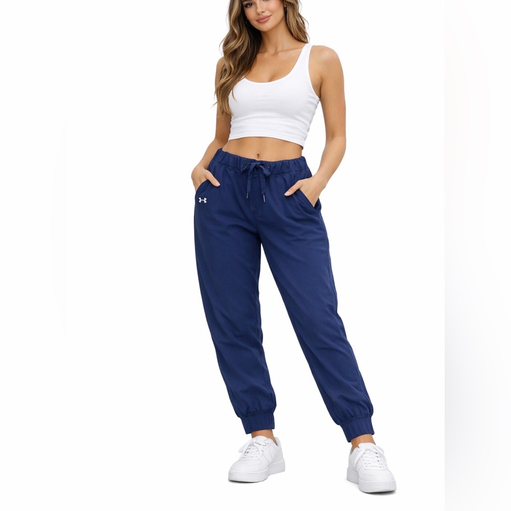 Bundle 2 Under Armour Women's Navy Drawstring Joggers